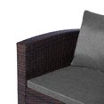 thumbnail image 3 of WestinTrends 4-Piece Outdoor Patio Conversation Sofa Set with Back Cushions, Brown/Gray, 3 of 14