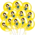 thumbnail image 3 of Juego de globos de aluminio de Blancanieves, decoración para fiesta de feliz cumpleaños, regalos para fiestas de niñas de Blancanieves de Disney, suministros de látex de 12 pulgadas, 3 of 5