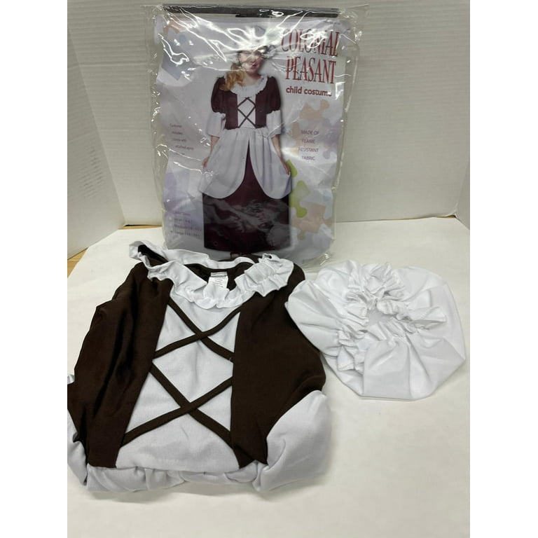 Colonial girl top costume walmart