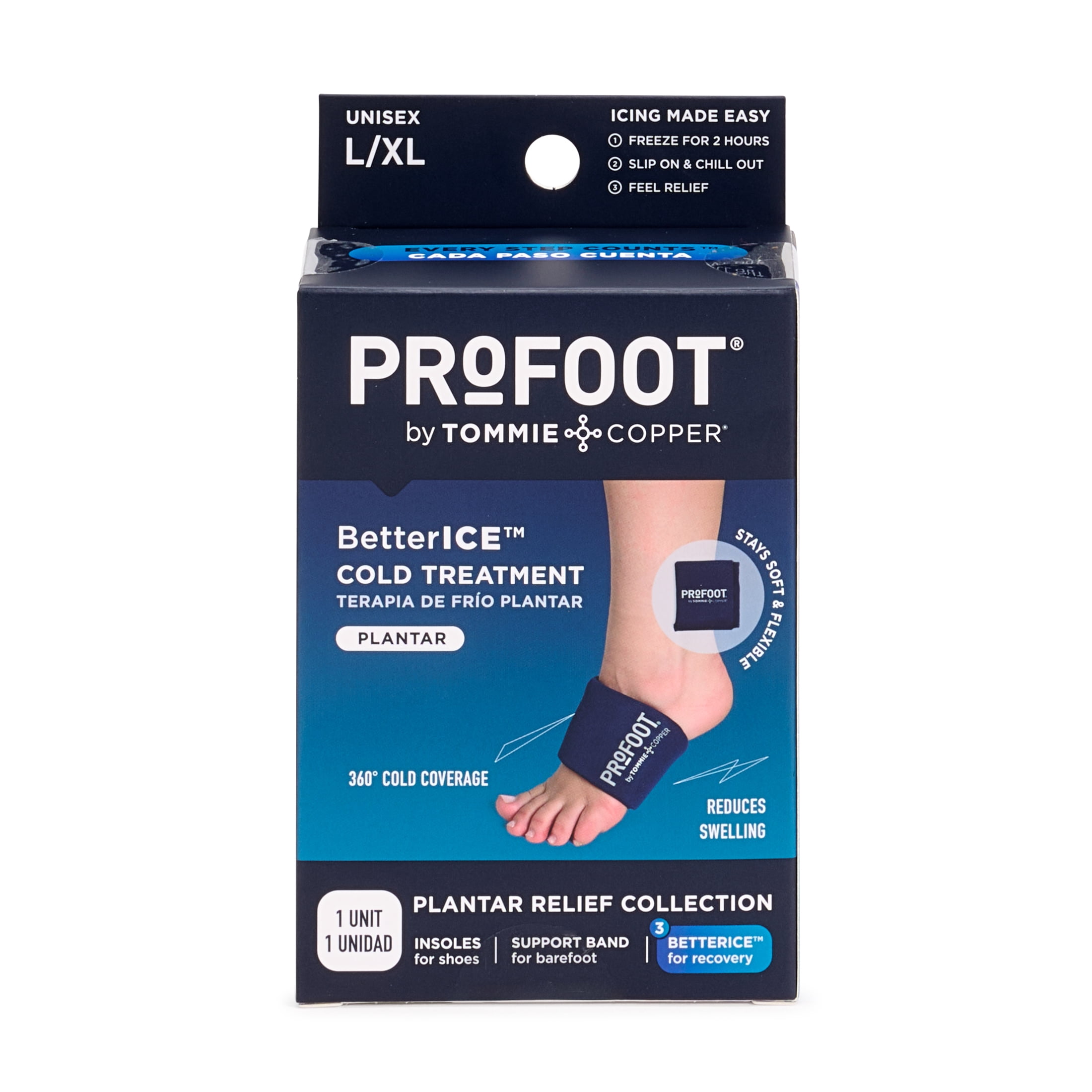 ProFoot Better Ice Planter Fasciitis Cold Therapy Pain Relief Sleeve L/XL