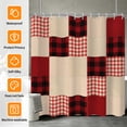 thumbnail image 2 of Tchckioa Plaid Patchwork Shower Curtain for Bathroom,Waterproof Hooks Bath Curtain,72x72, 2 of 6