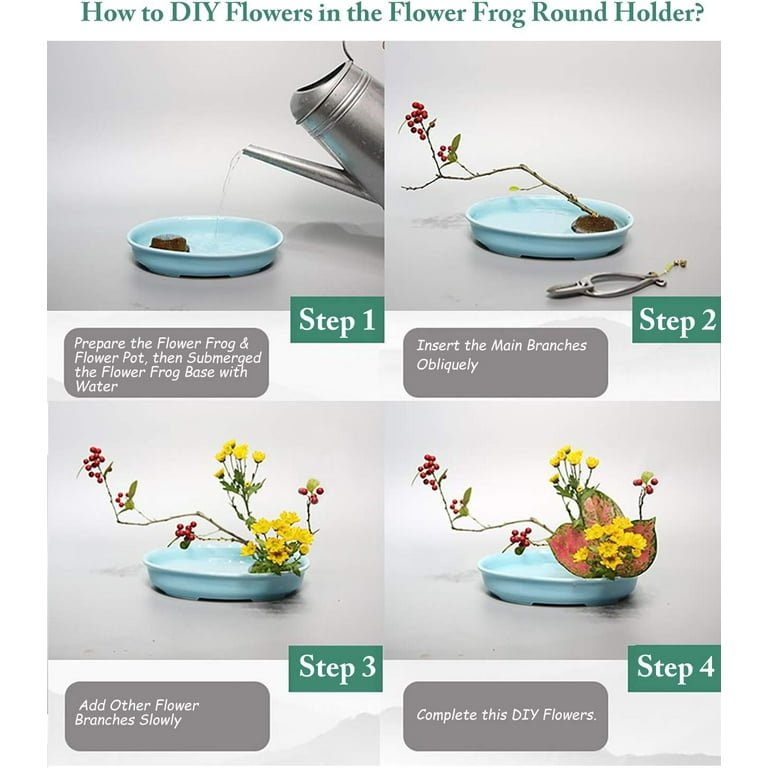 Flower Frogs Round Flower Arranger - 7 Pcs Metal Flower Arranger Tool  Floral Arrangement Pin Holder for Flower Arrangement Plant Fixation Plant