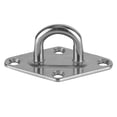 thumbnail image 3 of Marine Grade 304 Stainless Steel Diamond Pad Eye Plate for Boats/Yachts, 6mm Thick, Heavy Duty Boat Accessory, 3 of 8
