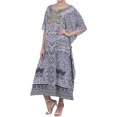 thumbnail image 2 of Miss Lavish London Kaftan Dresses for Women,Beach Kaftan Coverups,Hawaiian Coverups for Women,Long Beach & Swimsuit Coverups,Plus Size African Caftan Dress,Moroccan Style Loungewear Black XXL, 2 of 5