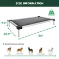 thumbnail image 7 of FXW TitanNest Chew-Proof Elevated Dog Bed, Raised Cot for Indoor/Outdoor/Camping Use, Durable & Washable Padded Pet Bed for Large Dogs, 50.0" L x 28.7" W x 7.3" H, Gray, 7 of 7