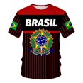 thumbnail image 3 of Camiseta con gráfico de la bandera de Brasil para hombre, ropa con estampado 3D, camiseta de fútbol de Brasil, camisetas de gimnasio, ropa de calle, camisetas de club de fútbol, 3 of 5