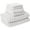White, variant on Modern Threads Wavy 6-Piece Adult Bath Towel Set, Quick Dry 100% Luxury Cotton, White