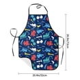thumbnail image 5 of Naloa 1Pack Adjustable Bib Apron Waterdrop Resistant Cooking Kitchen Aprons for Women Men Chef, Colorful Excavator Print, 5 of 8