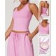 thumbnail image 3 of Chaleco de Yoga for mujer, ropa interior deportiva ajustada en forma de V for belleza en la espalda, chaleco deportivo for ejercicio de carrera, almohadilla for pechos extraíble, 3 of 7