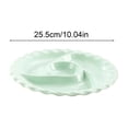 thumbnail image 3 of Compartmentalized Plastic Meal Tray, 5-Compartment Divided Plate for Lunch Home, Lightweight Portion Control Plates for Preschoolers, Bento Style Serving Dish in 6 Colors, Green, 3 of 6