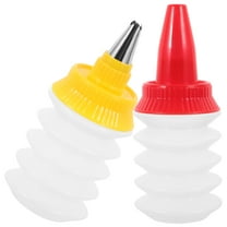 BESTOYARD 2pcs Squeeze Writer Bottles for Cookie Icing and Decorating with Couplers and Tips for Cake and Sugar Cookies (Random Color)