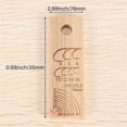 thumbnail image 1 of Wooden Fishhook Ruler Fishing Fishhook Gauge Lightweight Compact Fish Hook Measuring Contrast Ruler, 1 of 5