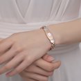thumbnail image 4 of Double Heart Medical alert Bracelet for Women 7 1/2 inches Rose gold Medical alert bracelets for diabetes on insulin, 4 of 7