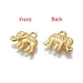 thumbnail image 2 of 500pcs Vintage Elephant Charms Tibetan style Alloy Charms Cadmium Free & Nickel Free & Lead Free Golden 12x14x2.5mm Hole: 1mm, 2 of 2