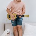 thumbnail image 3 of Miangastore Children Small Size Musical Instruments Imitated Ukulele Mini Guitar Playing Toy with Four Strings (44cm, Beige), 3 of 9