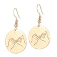 thumbnail image 3 of Pendientes, Pendientes colgantes , Mano , Pendientes de botón para s mujeres, Hechos de aleación Hugo Pendientes de flores para mujer, 3 of 9