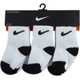 thumbnail image 2 of Nike Baby Boys' Ankle Socks (6 Pairs), White/Black, 6/12M, 2 of 2