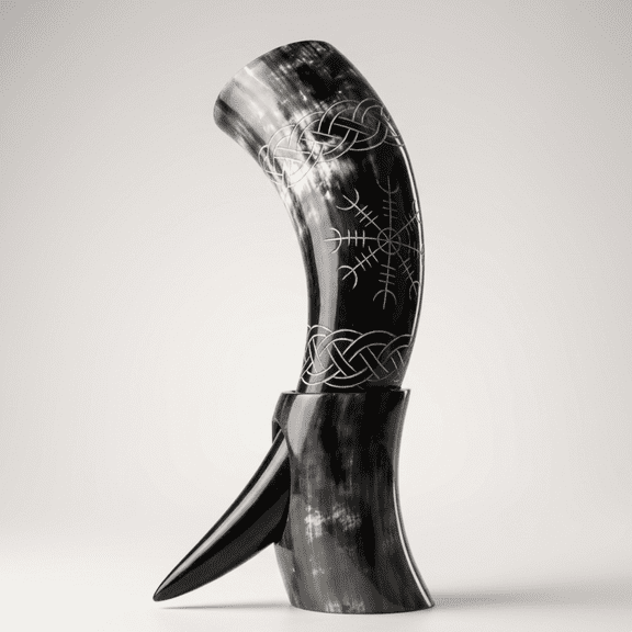 Viking Drinking Horn Cup Handcrafted Ox Horn Mug