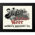 thumbnail image 2 of Vintage Booze Labels 14x12 Black Modern Framed Museum Art Print Titled - Siebens Real Lager Beer, 2 of 5