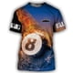 thumbnail image 3 of Love Billiards Snooker Fitness T Shirt 3D Print Gym Clothing Men Shirts Fashion Streetwear T-shirt Funny Unisex Short Sleeve Top, 3 of 5