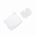 thumbnail image 2 of Newborn Baby Hats and Mittens Set Solid Color Cotton Caps Gloves for Baby Boys and Girls, Hospital Hat, 2 of 5