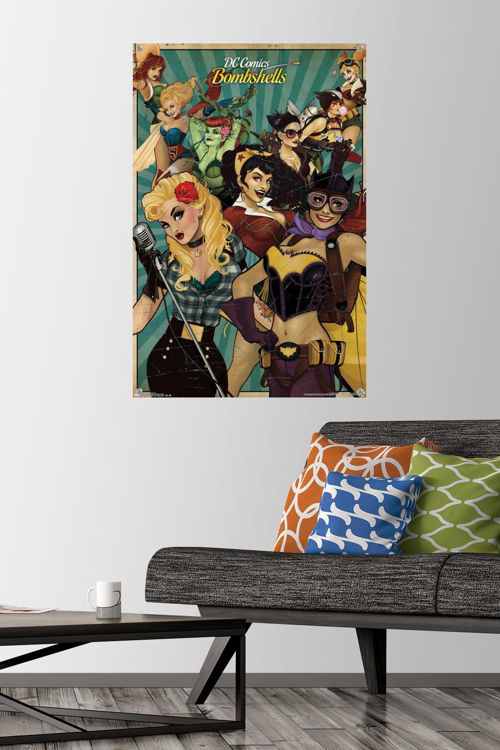 DC Comics - Bombshells Wall Poster with Push Pins, 22.375" x 34"