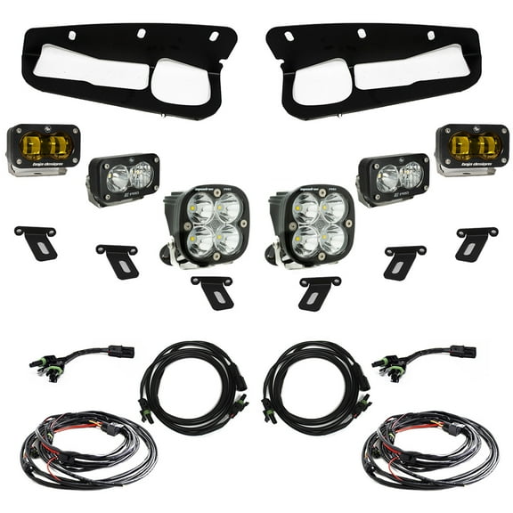 Baja Designs 21-22 Ford Bronco S2 SAE Pro Fog Pocket Light Kit with Amber Lens - Part #448179