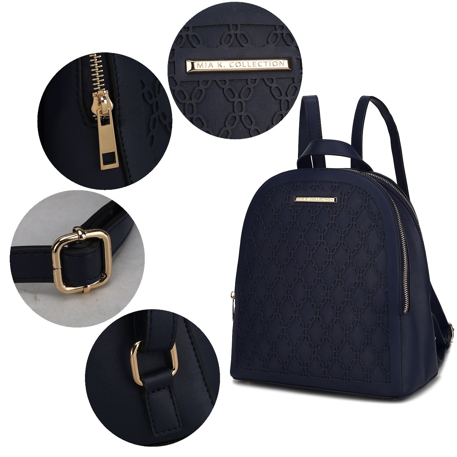 MKF Collection Sloane Vegan Leather Multi compartment Backpack by