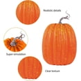 thumbnail image 5 of CQHVKQ 8 Inch Large Artificial Pumpkin Fall Decorations, Realistic Fake Harvest Pumpkin, Orange Decorative Pumpkins for Table Centerpieces, Fall, Thanksgiving & Halloween DIY, 5 of 9