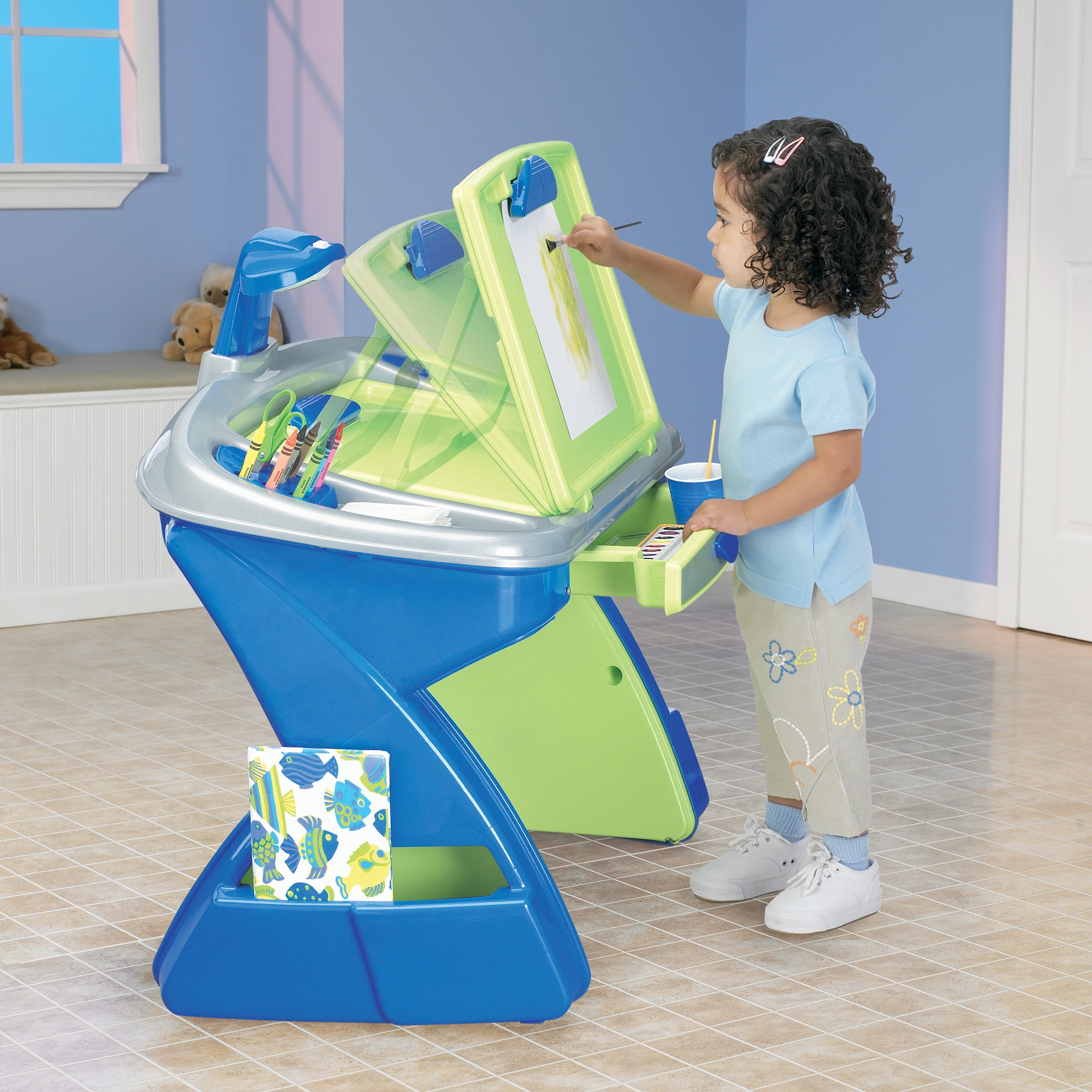 American Plastic Toys Art Creativity Desk and Easel Set for Kids