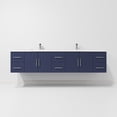 thumbnail image 5 of Geneva 84 in. W x 22 in. D Navy Blue Double Bath Vanity, White Quartz Top, and Faucet Set, 5 of 11