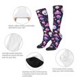 thumbnail image 5 of Fotbe Skull mushroom space print Women's Men's Novelty Crew Socks Cotton Socks Knee High Socks for Walking,Running,Nurses,Pregnancy, 5 of 8