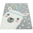 thumbnail image 4 of Paco Home Kids Rug with Llama Alpaca Motif for Nursery - Grey - 3'11" x 5'7" (4'x6'), 4 of 5