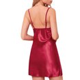 thumbnail image 4 of VISgogo Faldas de noche de verano para mujer, costura de encaje, correa de espagueti, cuello en V, espalda descubierta, vestido de dormir delgado para niñas, 5 colores VISgogo moda, 4 of 5