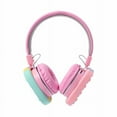 thumbnail image 2 of Gift For kids! Bluetooth Headphones Wireless for Girls Women Men Fidget Bubbles Cute Wireless Gaming Headset Over Ear Build in Microphone for Smartphone Tablet PC, Pink, 2 of 6