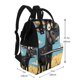 thumbnail image 2 of Fotbe Whimsical Cartoon Cow Mochila Maternidad - Lona de Sarga Impermeable, Mochila de Pañales de Gran Capacidad con Múltiples Bolsillos y Correas Ajustables, 2 of 6