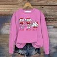 thumbnail image 2 of WEAIXIMIUNG Sweatshirts Courts pour Femmes Plus Femmes Décontracté Col Rond Noël Verre Neige Chapeau de Noël Imprimé Hoodie, 2 of 3