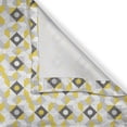 thumbnail image 5 of Ambesonne Geometric Grommet Curtain, Squares Rounds, 50" x 108", Charcoal Grey Marigold, 5 of 6