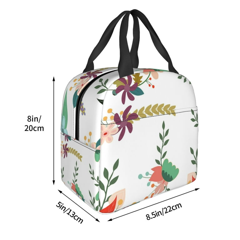 ZICANCN Insulated Lunch Bag for Women Men,Music Background Doodles Reusable  Cute Lunch Bags for Picnic School Work Office 