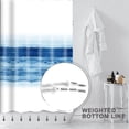 thumbnail image 2 of Extra Long Shower Curtain 84 inch Length, Simple Blue White Shower Curtain Set for Bathroom, Water Resistant Polyester Fabric Machine Washable, 2 of 4
