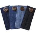 thumbnail image 1 of Denim Botón de extensión de cintura Jeans y faldas Botones metálicos cómodos 4 piezas Colores mixtos, 1 of 4
