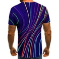 thumbnail image 4 of Lilgiuy Mens Summer T Shirts Casual Comfy Short Sleeve Crew Neck Solid Color Tops Street Fashion 3D Unrelocated Abstract Printed Design Tee for Barbecues Camping (Dark Blue,2XL), 4 of 4