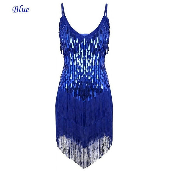 MSemis Womens Deep V Neck Straps Layered Fringe Cocktail Mini Dance Dress