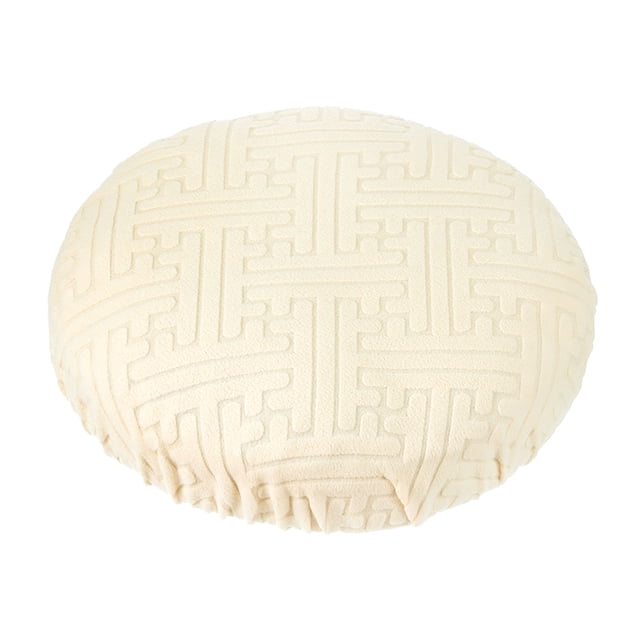 Cubiertas de taburete redondas Uxcell, cubiertas elásticas para taburetes de bar, fundas de cojín de taburete lavables, fundas ajustables para asientos de sillas de bar en color beige de 14" a 18"