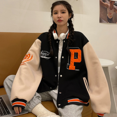 thumbnail image 2 of -Chaqueta de béisbol Vintage para mujer, abrigo de gran tamaño, moda coreana, ropa de calle Y2k, chaquetas universitarias, Bomber, estética, 2 of 5