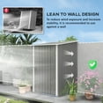 thumbnail image 6 of Outsunny 3.3' x 3.4' Lean-to Garden Storage Shed, Small Outdoor Galvanized Steel Tool House with Lockable Door for Patio, Backyard, Lawn, Gray, 6 of 10