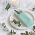 thumbnail image 3 of Cloth Napkins Set of 6 - 20x20 Inches, Linen Mint Green Washable Reusable Table Napkins, Modern Minimalist Pure Solid Color Soft & Absortbent Dining Napkin for Party Wedding Hotel Restaurant, 3 of 8