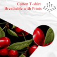 thumbnail image 2 of Cherry 100% Cotton White T-Shirt for Men - Classic Fit Short Sleeve Tee - Breathable Comfortable Summer Apparel, 2 of 5