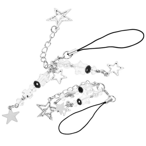 2 pcs Star Phone Charm Decorative Strap for Women Mobile Phone Chain Charms