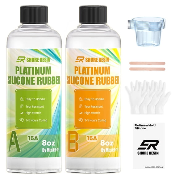 Kit de Moldes de Silicona SHORE RESIN 16oz Silicona Platino